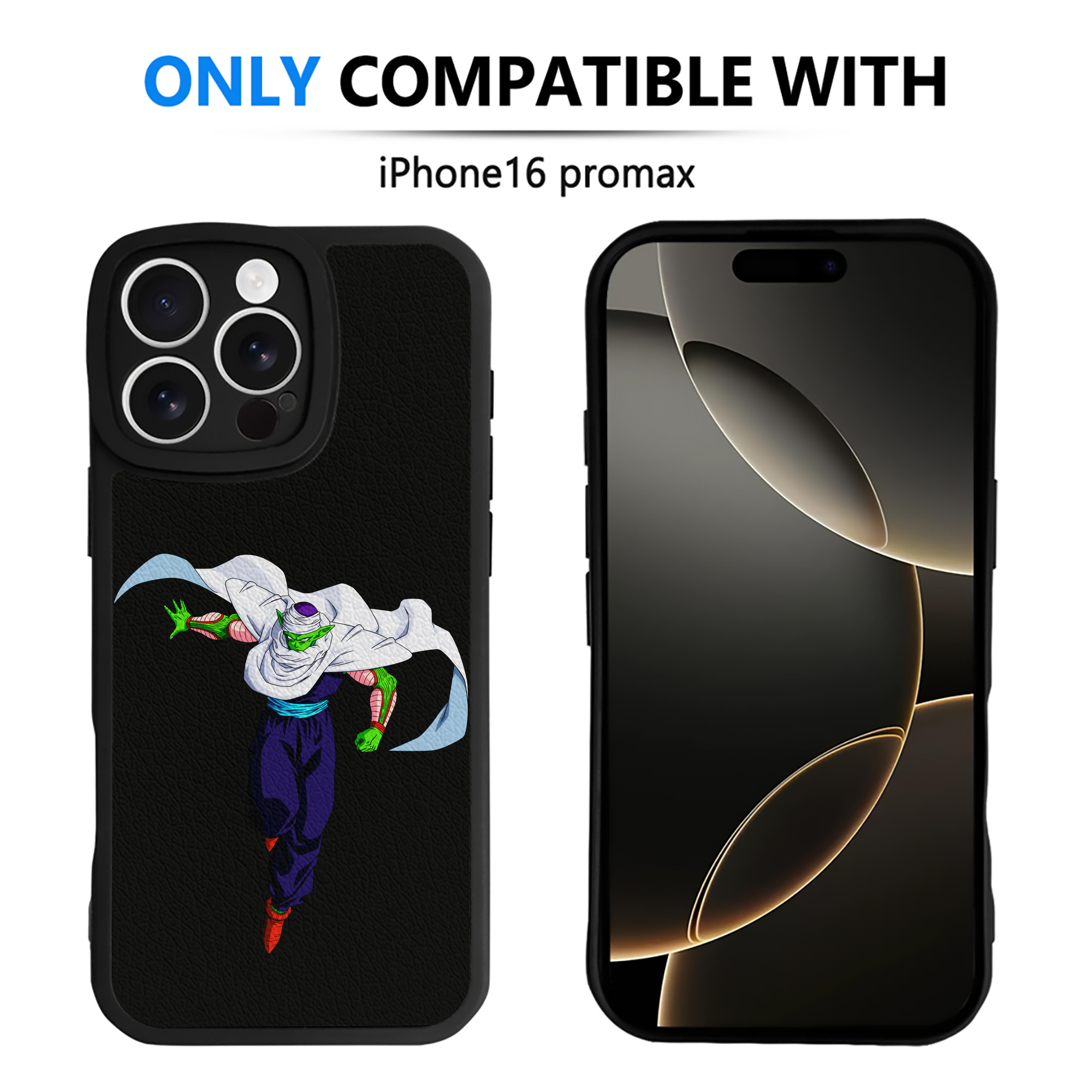 （画像用） ドラゴンボール ピッコロ DRAGON BALL Piccolo 【iPhone 16シリーズ対応】シリコンスマホケース（レザー調） 材質：シリコン